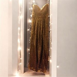 Elegant Gold Maxi Dress